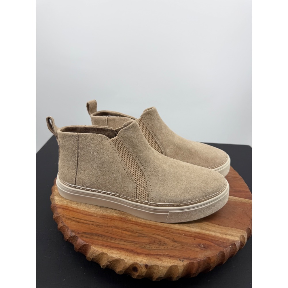 TOMS Bryce Suede Mid Top Sneakers Womens 8 Tan Slip On Platform 10016771